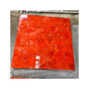 <span class=keywords><strong>Venta</strong></span> al por mayor de baldosas de mármol rojo pulido natural rubí jaspe cuarzo piedra - Product Image 3