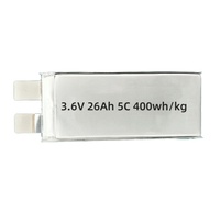 Pile lithium-ion NMC NCM Lipo en pochette à bas prix, 3,6 V, 26 Ah, 5C, 400 Wh/kg, charge rapide pour drone