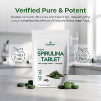 Aeglewell Comprimés de Spiruline 100% Biologique, Complément Nutritionnel en Vrac, Spiruline et Chlorelle Biologiques Mélangées, Meilleur Prix
