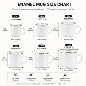 Custom Printing logo Dishwasher Microwave Safe Outdoor Travel Enamel Camping <b>Mug</b> Wholesale Beverages Coffee Cup Enamel <b>Mug</b> - Product Image 3