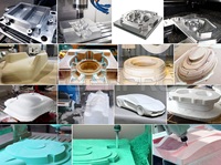 Mesin Pemotong Busa Polyurethane/EPS 3D Sculpture CNC Router 4 Axis dengan Kepala Ayun dan Sumbu Putar Spindle Tunggal