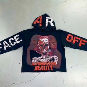 DTG personnalisé imprimé 400GSM pull surdimensionné lourd 100 coton Streetwear français éponge Dtg impression sweats à capuche hommes - Product Image 1