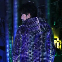 Doudoune lumineuse en fibre optique, 2022, Offre Spéciale LED, contrôle par application, éclairage rvb, vêtements lumineux, mode chaude, fête, vestes rembourrées