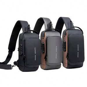 Sacs messager en polyester imperméables à la mode, vente en gros, logo personnalisé, sacs de voyage pour hommes, sacs décontractés pour affaires, sacs de poitrine - Product Image 1