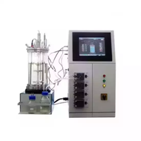 Réservoir de fermentation à l'échelle du laboratoire, bioréacteur en verre 10L 5L 3L 2L 1L pour cellules animales, bactéries, bioréacteur OD PH DO CO2 N2 Sensor