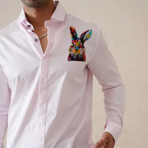 เสื้อเชิ้ตกระต่ายสำหรับผู้ชาย-แนวเพลงที่ไม่ซ้ำใครและมีสไตล์ - Product Image 1