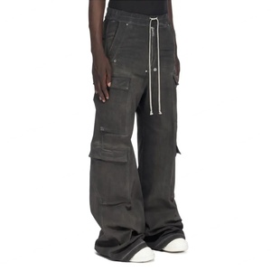 Pantalon Cargo Homme en Denim Délavé et Extensible, Style Décontracté, Service OEM en Gros - Product Image 2