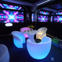 Fauteuil d'appoint lumineux LED de luxe pour salon, idéal pour événements et mariages