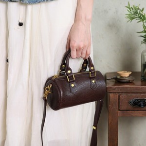 Retro Style Top Grain Cowhide <b>Mini</b> <b>Bag</b> 7 Inch Vintage Women's Handbag Tote Crossbody Water Resistant Coffee Brown Green - Product Image 1