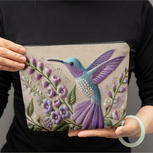 2026 Custom Printed Embroidered Vintage Canvas Zipper Cosmetic Bag Waterproof Travel <b>Make</b> <b>up</b> Organizer <b>Pouch</b> Bag for Women - Product Image 2
