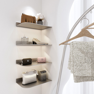 Étagères flottantes en acier inoxydable, facile à assembler, plusieurs niveaux, montantes dans le mur pour les vêtements - Product Image 4