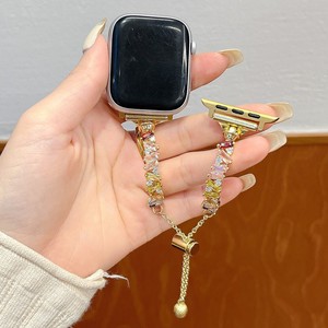 Bracelet de luxe pour Apple Watch Series 10 Ultra 2 49mm 46mm, bracelet en métal incrusté de zircon, iWatch 9 8 7 45mm 41mm, bracelet brillant - Product Image 4