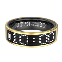 Anillo Inteligente con Pantalla Táctil, Visualización de Hora, Contador de Pasos, Múltiples Modos de Entrenamiento, Monitoreo de Oxígeno en Sangre y Salud