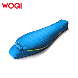 WOQI Seasonal Lightweight Portable Waterproof Camping Filling Duck Down Cold Weather Mummy Down Sleeping Bag