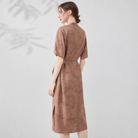 Robe Cheongsam en Soie de Mûrier 100% de Qualité Supérieure, Style Chinois, Boutons Grenouille, Élégante et Polyvalente pour l'Été – Modèle Usine