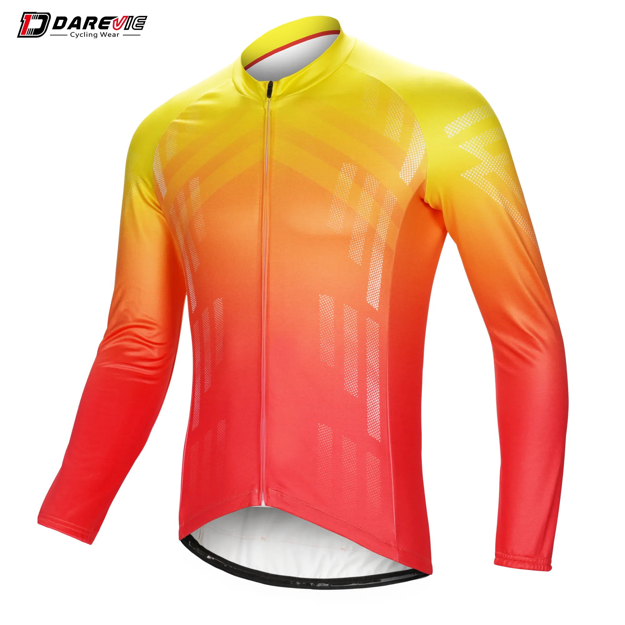 Darevie Wholesales Men's Long Sleeve Cycling Jacket Wear Outdoor Sports Windbreaker Coat Biking Thermal Shirt