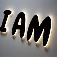 Letras Acrílicas 3D con Retroiluminación LED Personalizadas, Letrero Comercial para Interiores, Tiendas y Negocios, de 5 a 21 Pulgadas, Diseño Gratuito, Logotipo de Tienda, Decoración Publicitaria