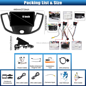 Hikity Cho <span class=keywords><strong>Ford</strong></span> Quá Cảnh 2013 2019 9 "4 + 64G Qualcomm 8Core Android Car Stereo Đài Phát Thanh Carplay/Android Tự Động/GPS/Wifi/DSP/Quạt Làm Mát - Product Image 6