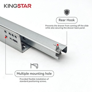 Glissière de <span class=keywords><strong>tiroir</strong></span> à fermeture amortie KINGSTAR en tôle galvanisée pour <span class=keywords><strong>atelier</strong></span>, vente en gros - Product Image 5