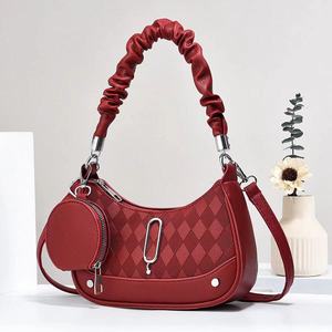 Ensemble de 2 pièces 2024 Nouveau sac à main de couleur unie pour femmes Sac de messager en cuir souple <span class=keywords><strong>Ote</strong></span> <span class=keywords><strong>Bags</strong></span> For Women - Product Image 6
