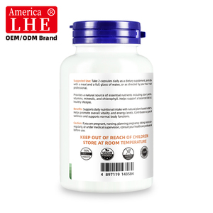 Fabricante de Suplementos de Espirulina al por Mayor, 900 mg para Apoyo Inmunológico y Nutrición Vegetal, 120 Cápsulas de Espirulina - Product Image 4