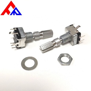 Codificador Mecánico con Extremo Moleteado, Terminales Verticales, Eje Metálico, Codificador Incremental de 5 Pines - Product Image 4