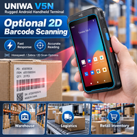 UNIWA V5N Android 15 PDA Industriel 5,5 Pouces IP67 Ordinateur Portable Robuste avec NFC Frontal et 4G LTE
