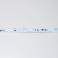 Barre lumineuse LED à diffusion de lumière arrière, bande rigide, lentille de diffusion, SMD2837, 14 LED, 10W, 12V, blanc, alliage d'aluminium, IP33, contrôle par application