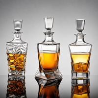 Réveilleur de vin en verre cristal transparent de luxe classique, cadeau d'affaires, capacité 750 ml avec option de logo personnalisé