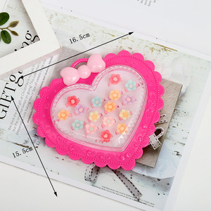 Heart Shape Jewelry Box For Girls Pink And Rose Red Customizable Storage Case With Bowknot Design - Product Image 4