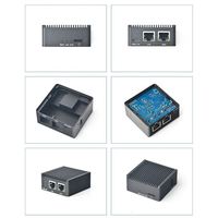 NanoPi R2S Rockchip RK3328 dengan Casing Logam CNC Mini Router Port Gigabit Ganda 1GB SBC Sistem OpenWrt