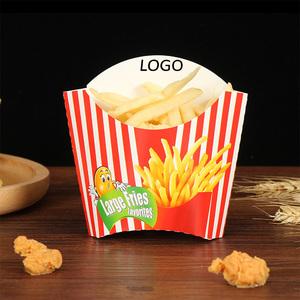 Boîte à frites biodégradable haut de gamme, tendance, recyclable, couleur fixe, pelliculage mat, pour aliments chauds de festival - Product Image 1