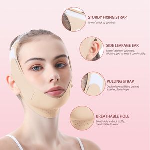 Masque amincissant réutilisable pour le visage en V, lifting du menton et des joues, anti-rides, sangle amincissante pour le visage - Product Image 3