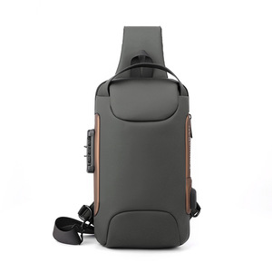 New Style Password Lock Chest <b>Bag</b> for Men Fashionable Waterproof Nylon Spring Riding <b>Bag</b> Large Capacity Outdoor Messenger <b>Bag</b> - Product Image 2