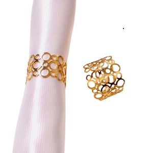 Design élégant Anneaux en métal Porte-serviettes Or poli Usine Personnalisé Ronds de serviette Mariage Hôtel Restaurant - Product Image 3