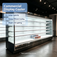Refrigerador Comercial Vertical con Cortina de Aire para Supermercados, Sin Escarcha, Control Preciso de Temperatura, Fabricación OEM Personalizada