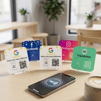 Plaque NFC en acrylique pour avis Google, 13,56 MHz, URL programmable, carte NFC adhésive