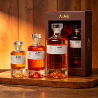 Bouteilles de vin personnalisées Mountain Base 250ml 500ml 750ml, bouteilles en verre pour whisky, brandy, rhum, spiritueux, vodka, gin