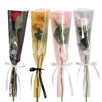 Sacs en papier synthétique pour fleurs, pour roses individuelles, personnalisables, fabriqués en Chine, pour la Saint-Valentin, la fête des mères, les cadeaux d'anniversaire