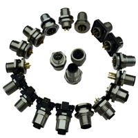 Connecteur M12 4 broches A-code coudé à 90 degrés pour PCB, mâle/femelle, 4A 60V, étanche IP67, pour système d'énergie solaire et câblage automobile en laiton