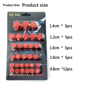 Pièces de modification pour <span class=keywords><strong>moto</strong></span> : Cache-vis décoratif en acier pour tête de moteur, couvercle de vis arrière pour scooter, fabriqué en Chine - Product Image 4