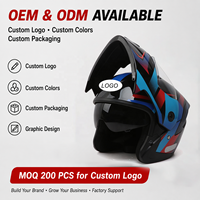 Casque de moto intégral homologué AWN DOT avec lumières LED, double visière, modulaire, rabattable, pour motocross, adulte, unisexe