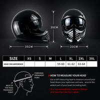 Nouveauté, couleurs personnalisées, garniture Mini Moto FRP Shell, casque de moto rétro vintage intégral