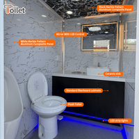 Toilettes mobiles portables pratiques avec roues robustes pour chantiers et bord de route