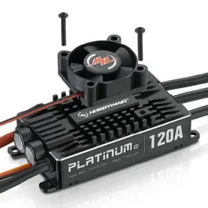 Hobbywing Platinum Pro 120A V4 3-6s Lipo BEC cetakan kosong Brushless ESC untuk RC Drone pesawat helikopter