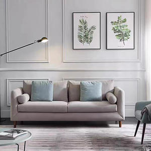 Conjunto de sofá de sala de estar nórdico de tela de lujo sofás de 4 Plazas de tela de terciopelo baratos de alta calidad para el hogar - Product Image 4