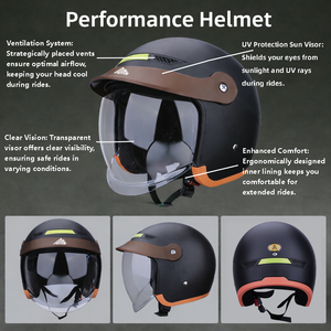 <span class=keywords><strong>Casco</strong></span> de Motocicleta al por Mayor de Fábrica, <span class=keywords><strong>Casco</strong></span> Ligero de Media Cara, Estilo Vintage Retro para Hombre - Product Image 5