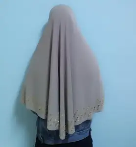 New Design Solid Color Chiffon Malaysia Women Muslim Scarf Wholesale Shiny Sequin Fashion Ladies Shawl Head scarf Wraps Hijab