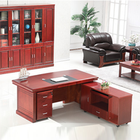 Bureau de direction convertible moderne en forme de L en bois massif de Guangdong