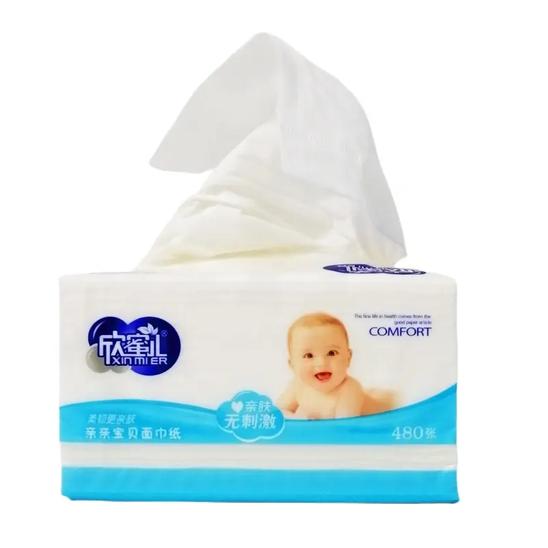 DDP-pañuelos faciales suaves y sedosos para bebé, 10% de descuento, buena calidad, embalaje de papel, tejido suave
